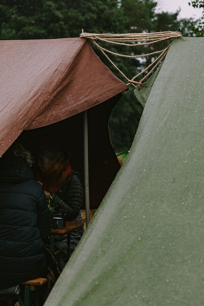 rain on tent