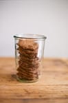 Homemade gluten free oat biscuits in Weck jar - analogue photography