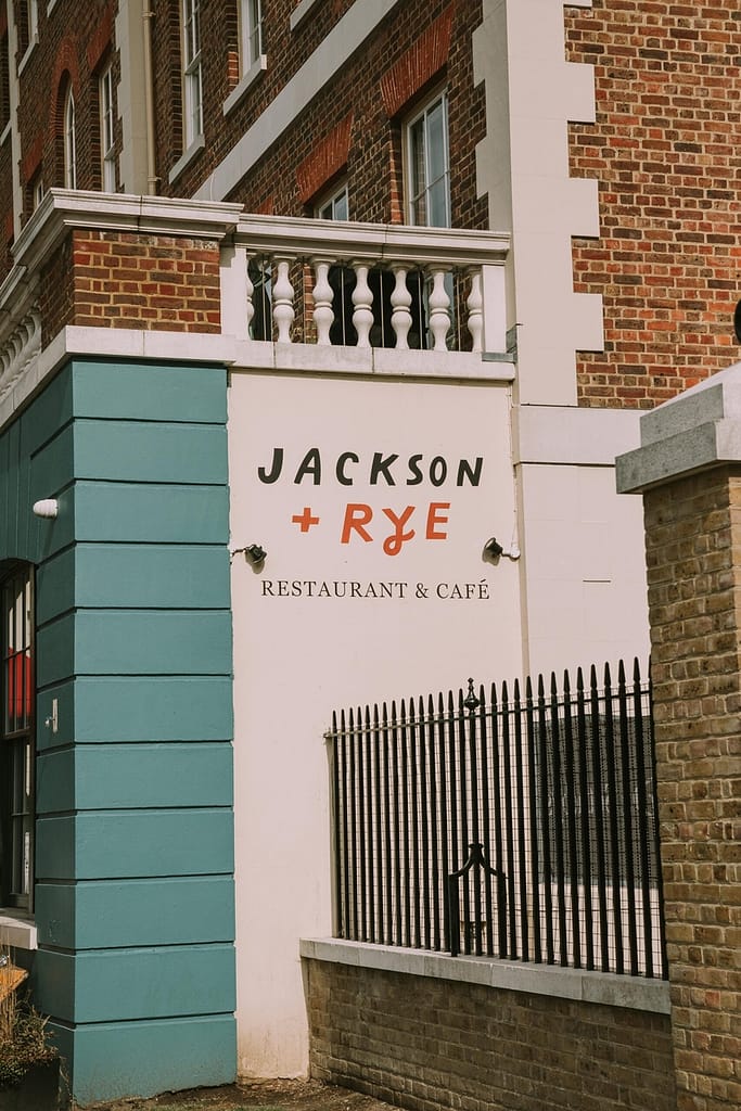 Jackdon and Rye written on side of a wall