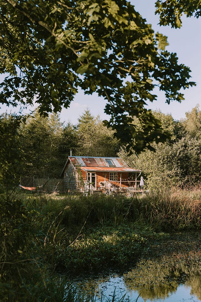Albion Nights cabin nestled in the countryside