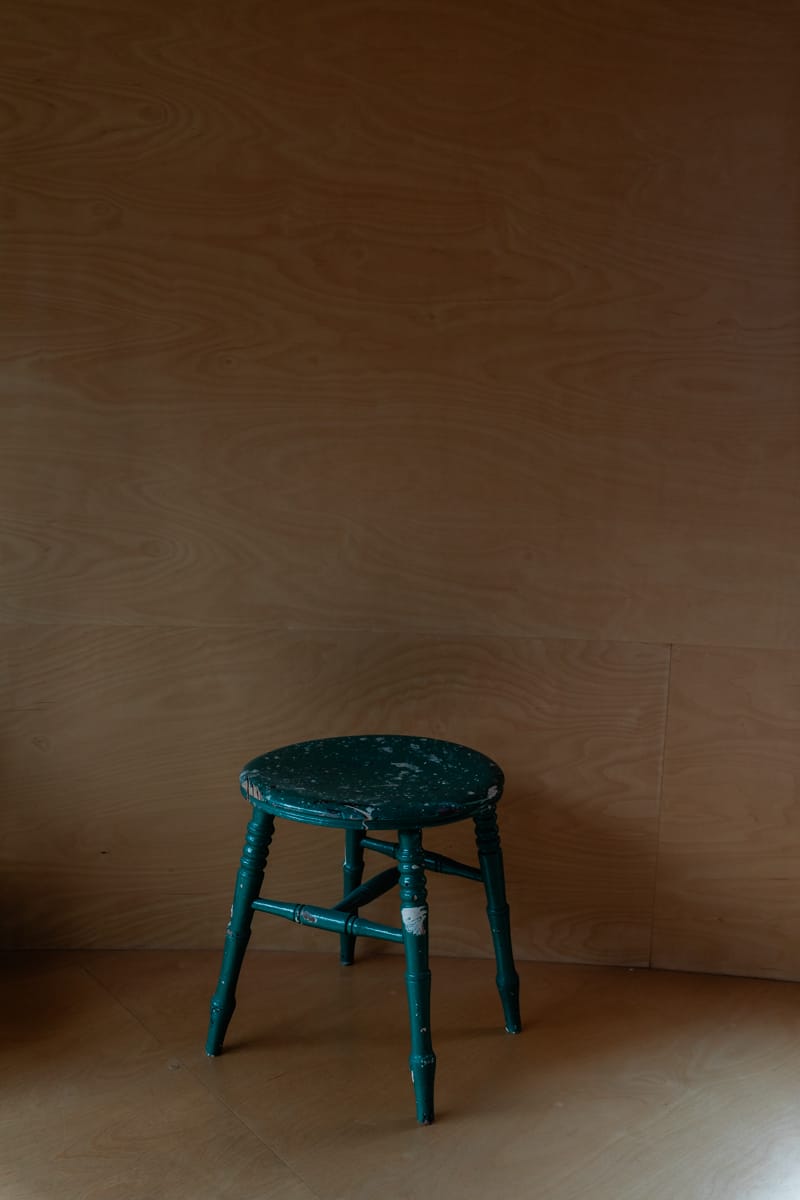 vintage_green_stool