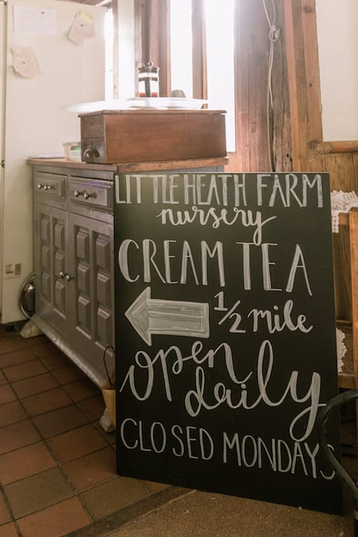 Blackboard signpost for Cream Tea